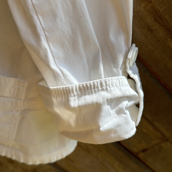 Chico’s white utility jacket size 2 large 12 - Picture 3 of 6